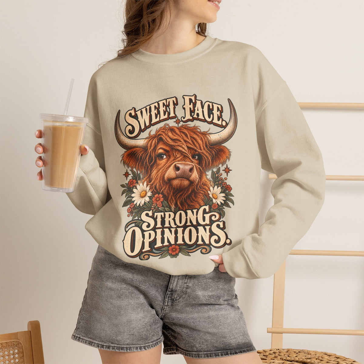 Sweet Face, Strong Opinions Sweatshirt