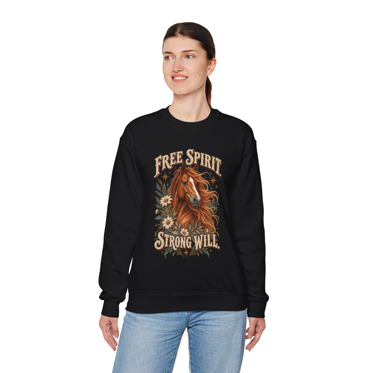 Free Spirit Strong Will Horse Sweatshirt