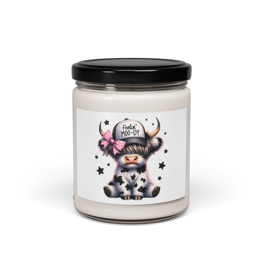 Feelin' Moo-dy Highland Cow Scented Soy Candle — 9oz
