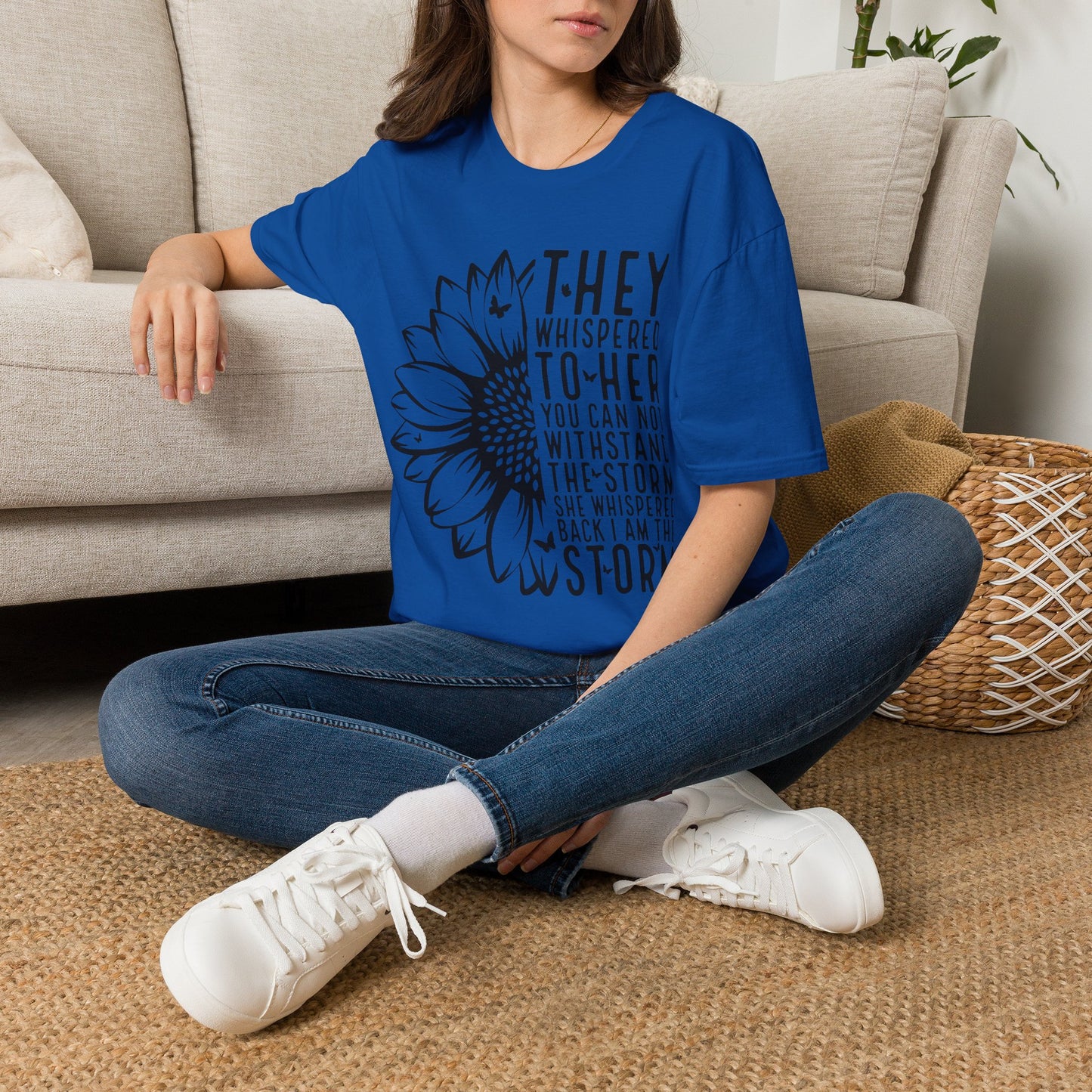 Sunflower 'They Whispered to Her' Inspirational T‑Shirt
