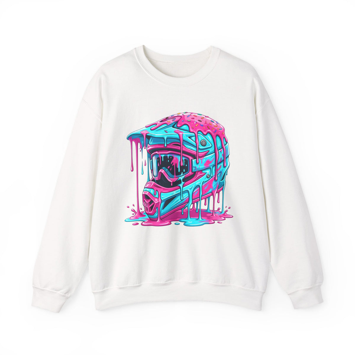 Drip Neon Motocross Helmet Sweatshirt