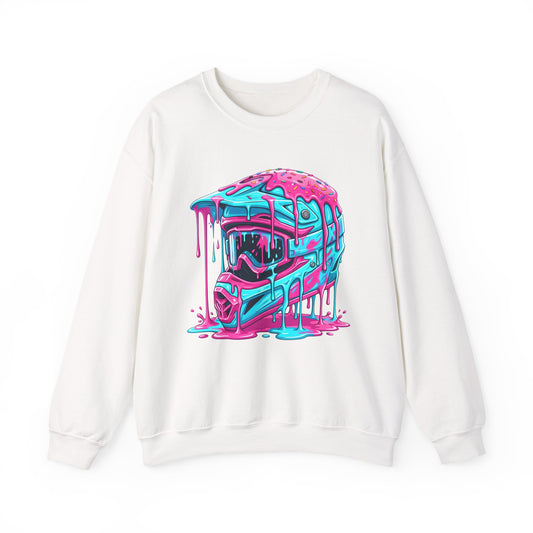 Drip Neon Motocross Helmet Sweatshirt