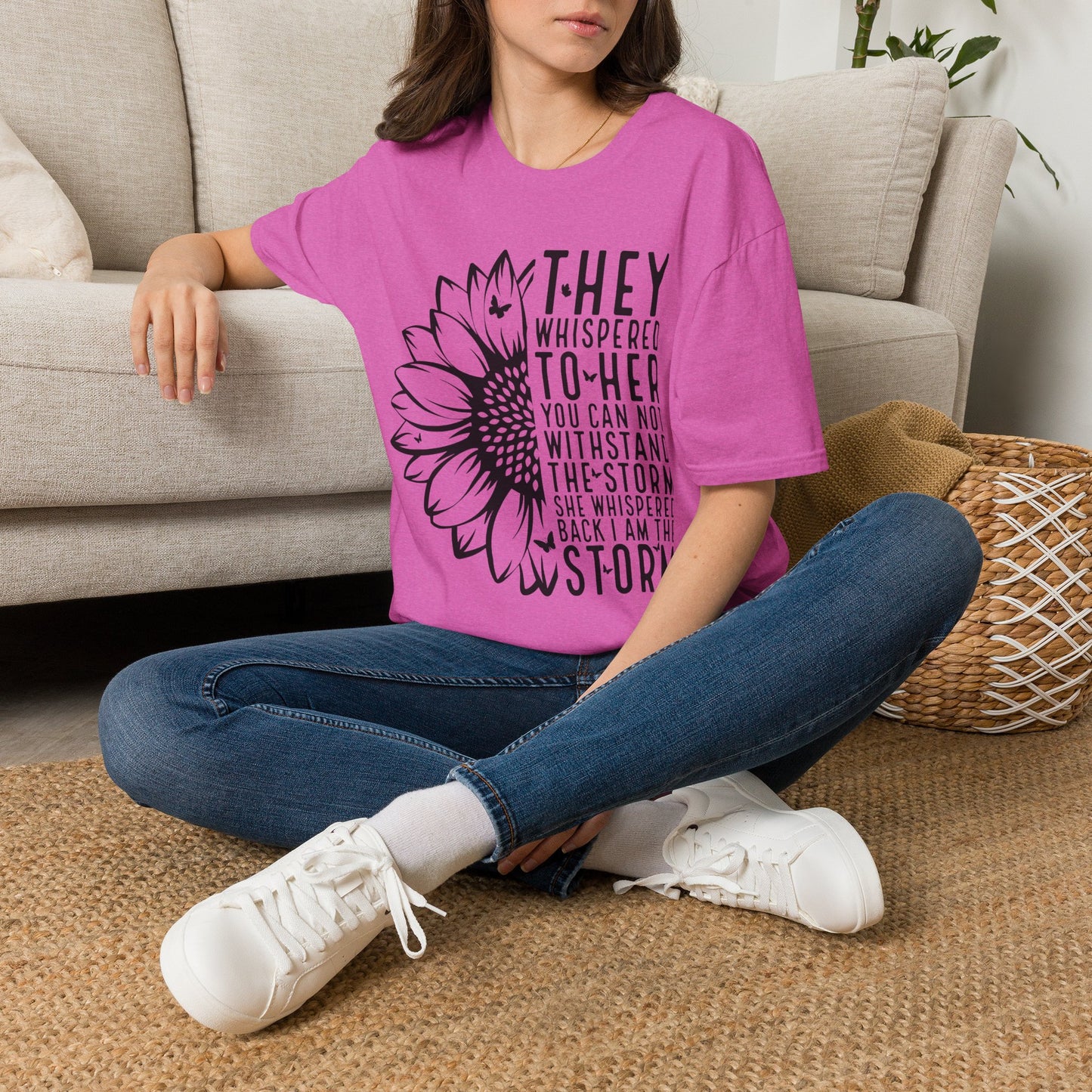 Sunflower 'They Whispered to Her' Inspirational T‑Shirt