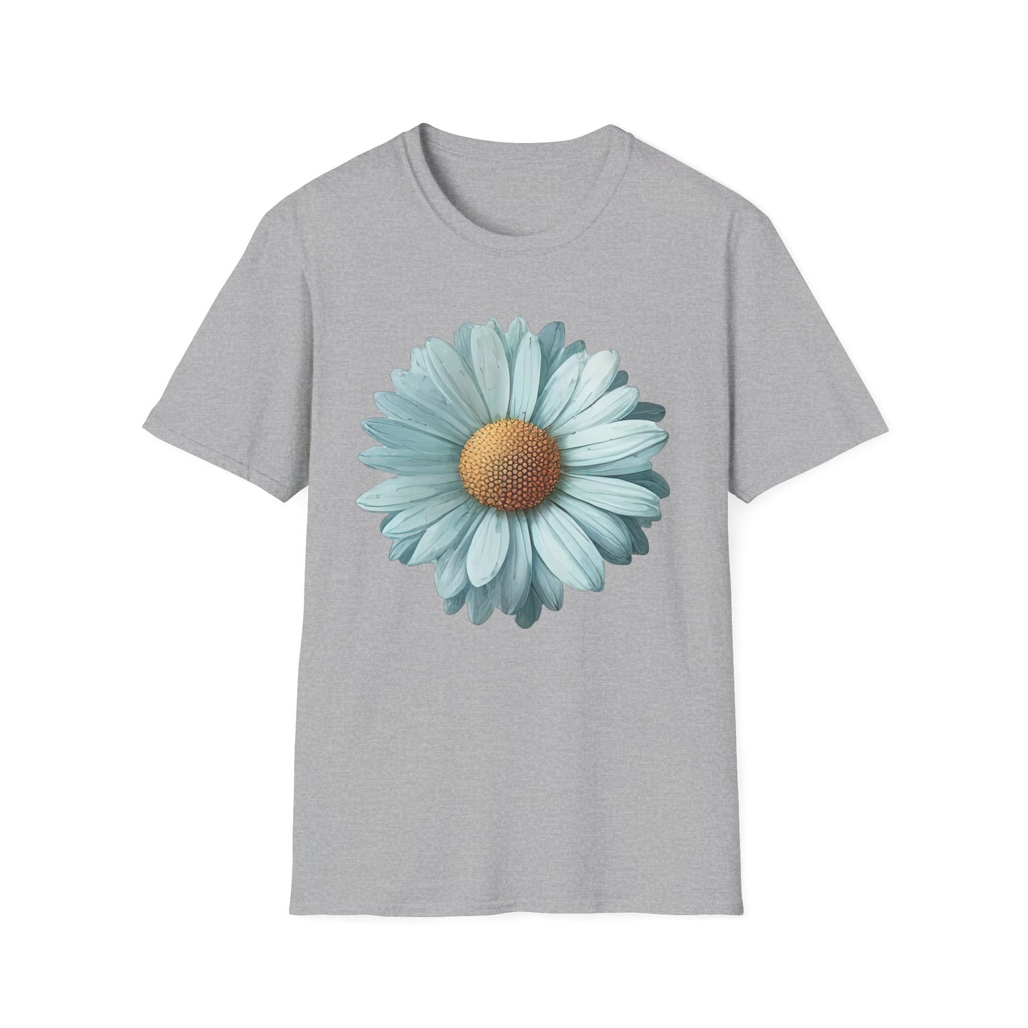 Daisy Bloom T‑Shirt — Vintage Aqua Floral Graphic Tee