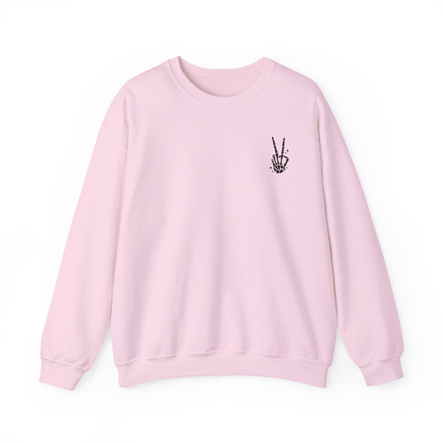 Crewneck Sweatshirt — "I'm Not the Bigger Person" Graphic Peace Sign Pullover