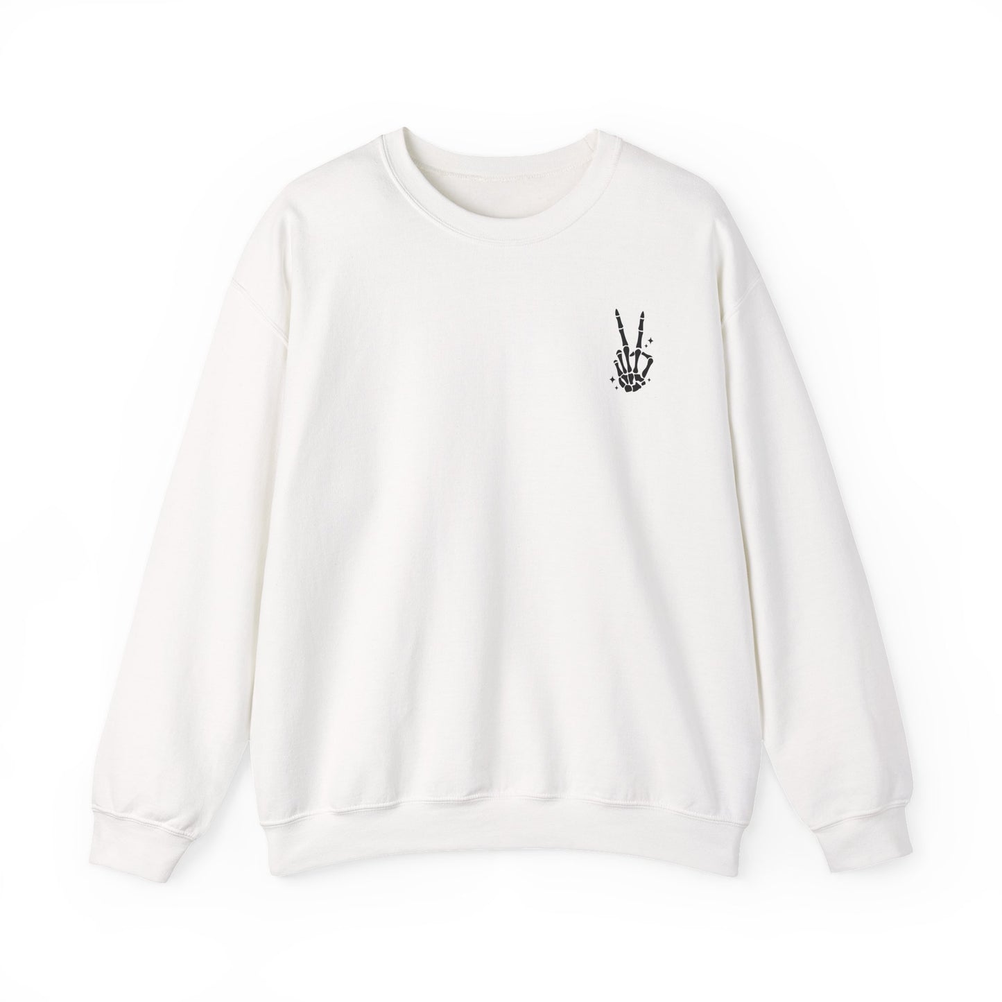 Crewneck Sweatshirt — "I'm Not the Bigger Person" Graphic Peace Sign Pullover