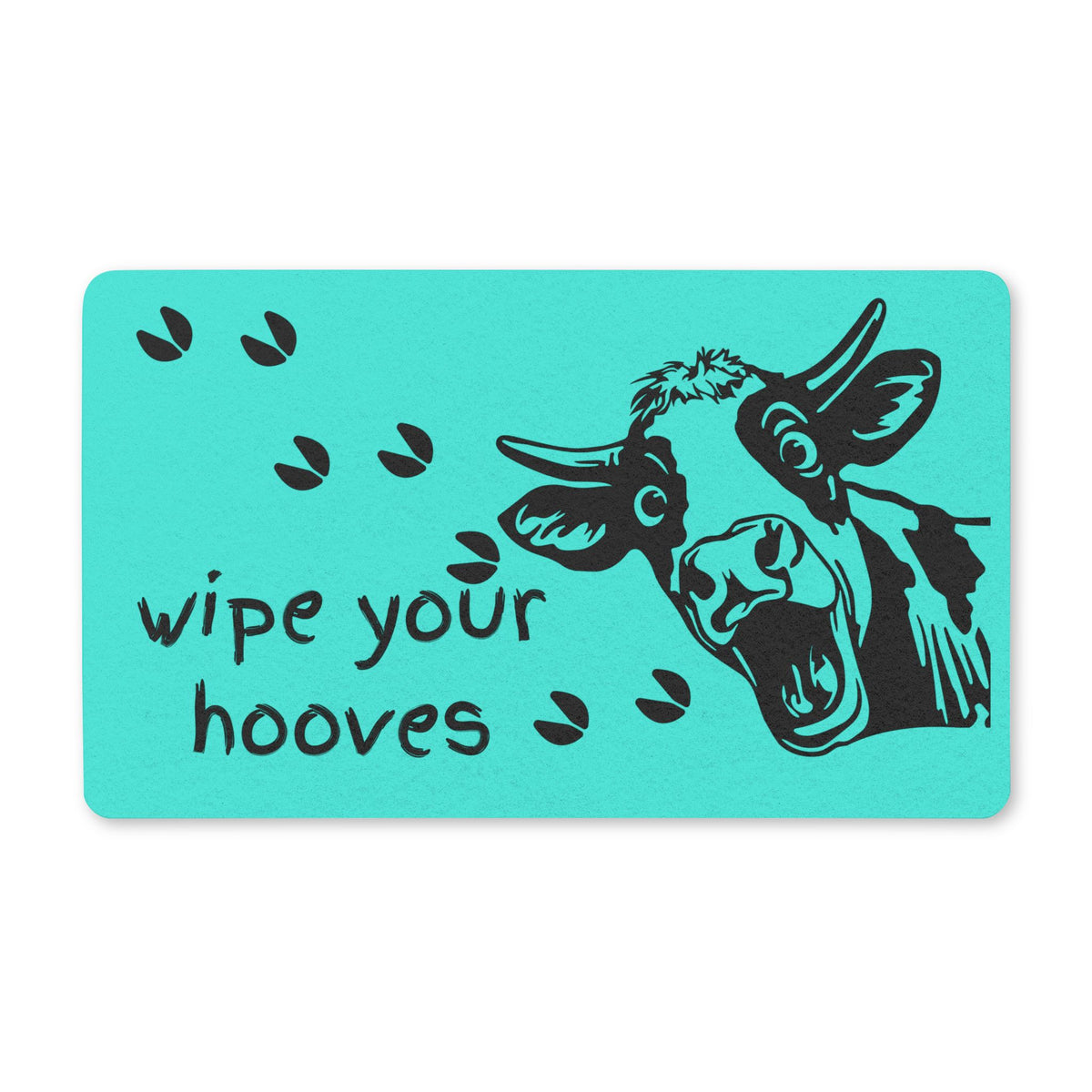 Wipe Your Hooves Cow Doormat