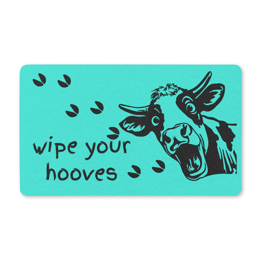 Wipe Your Hooves Cow Doormat