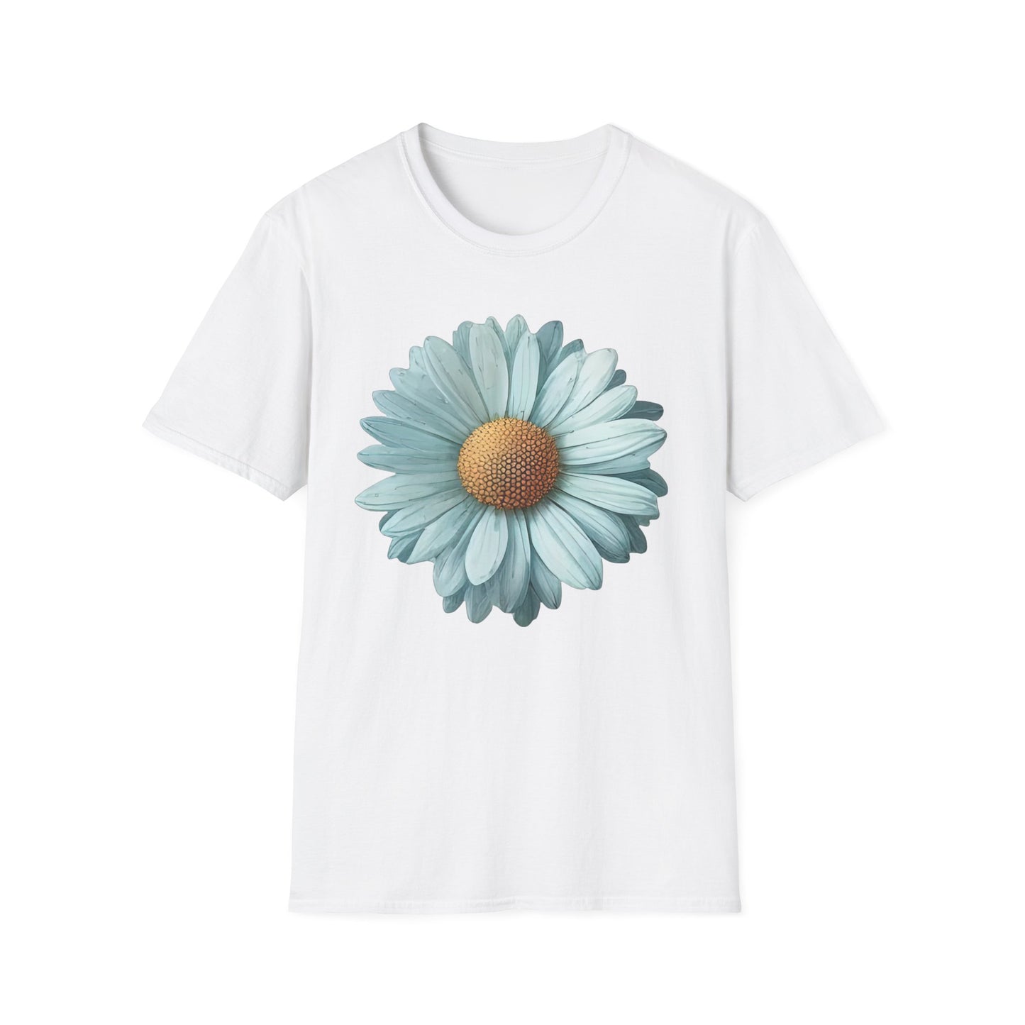Daisy Bloom T‑Shirt — Vintage Aqua Floral Graphic Tee