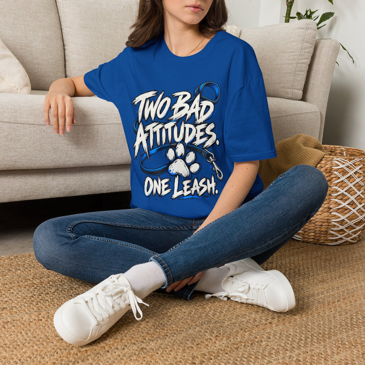 Two Bad Attitudes One Leash T-Shirt