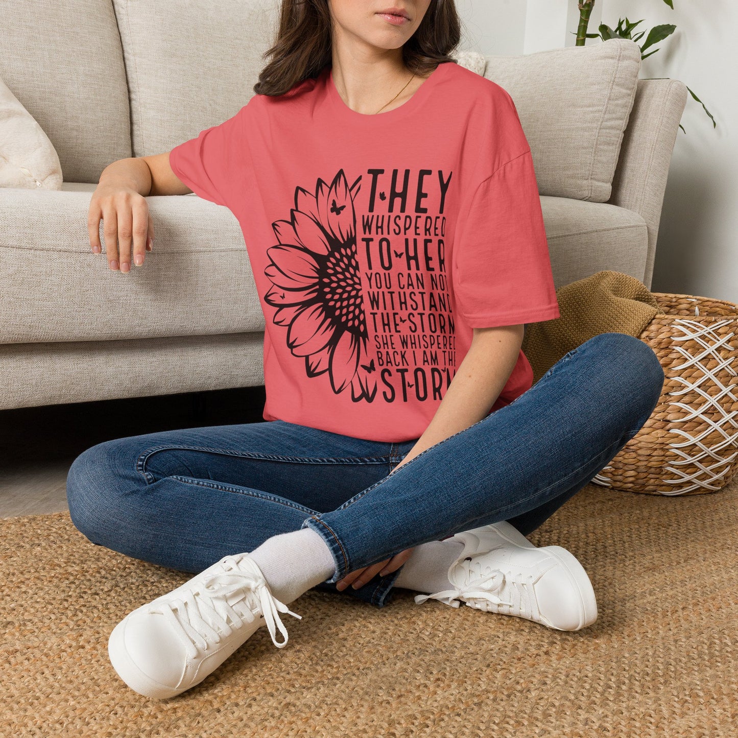 Sunflower 'They Whispered to Her' Inspirational T‑Shirt