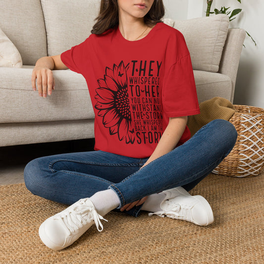 Sunflower 'They Whispered to Her' Inspirational T‑Shirt