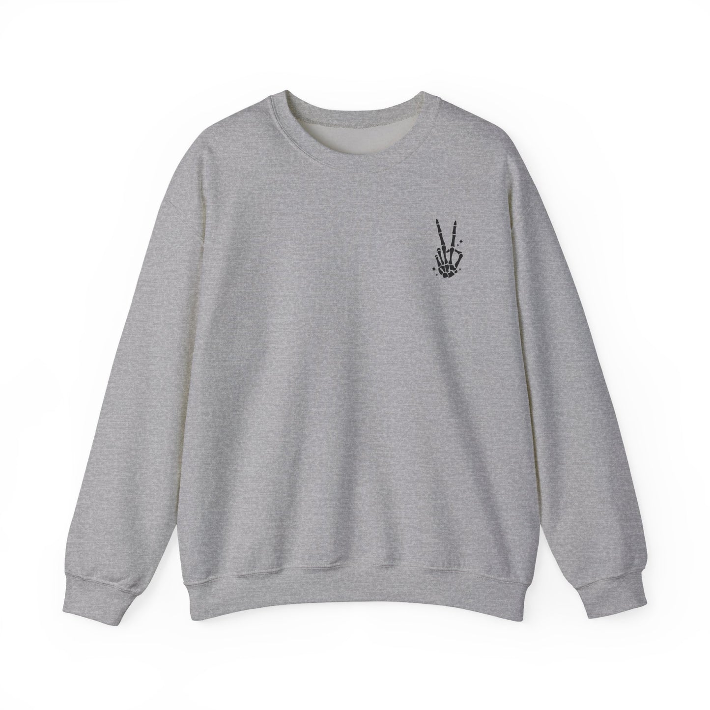 Crewneck Sweatshirt — "I'm Not the Bigger Person" Graphic Peace Sign Pullover