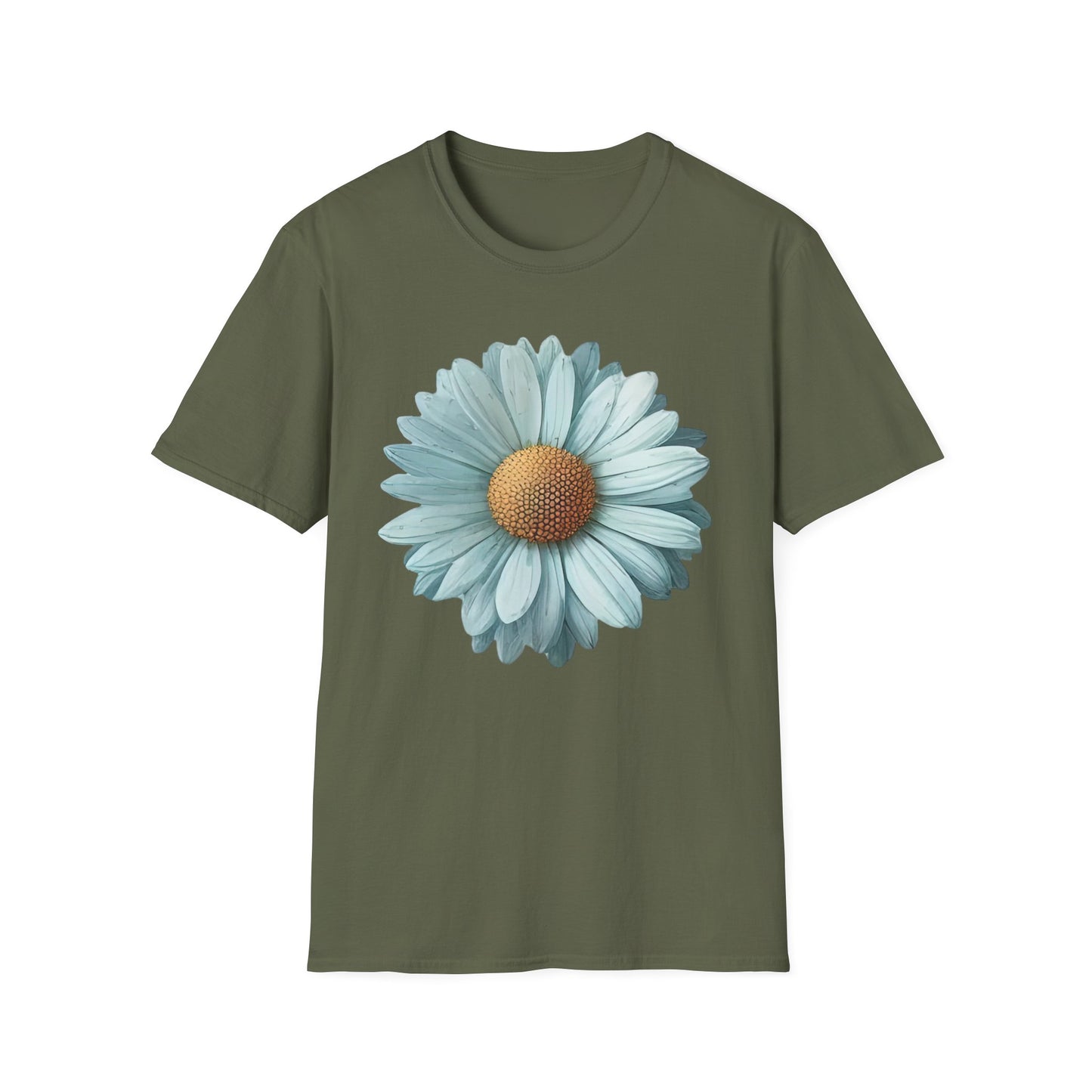 Daisy Bloom T‑Shirt — Vintage Aqua Floral Graphic Tee