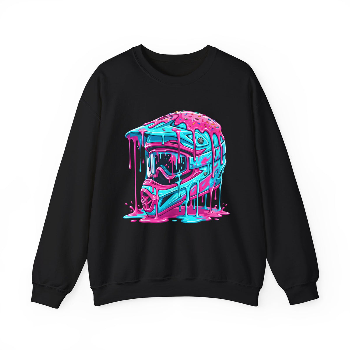 Drip Neon Motocross Helmet Sweatshirt