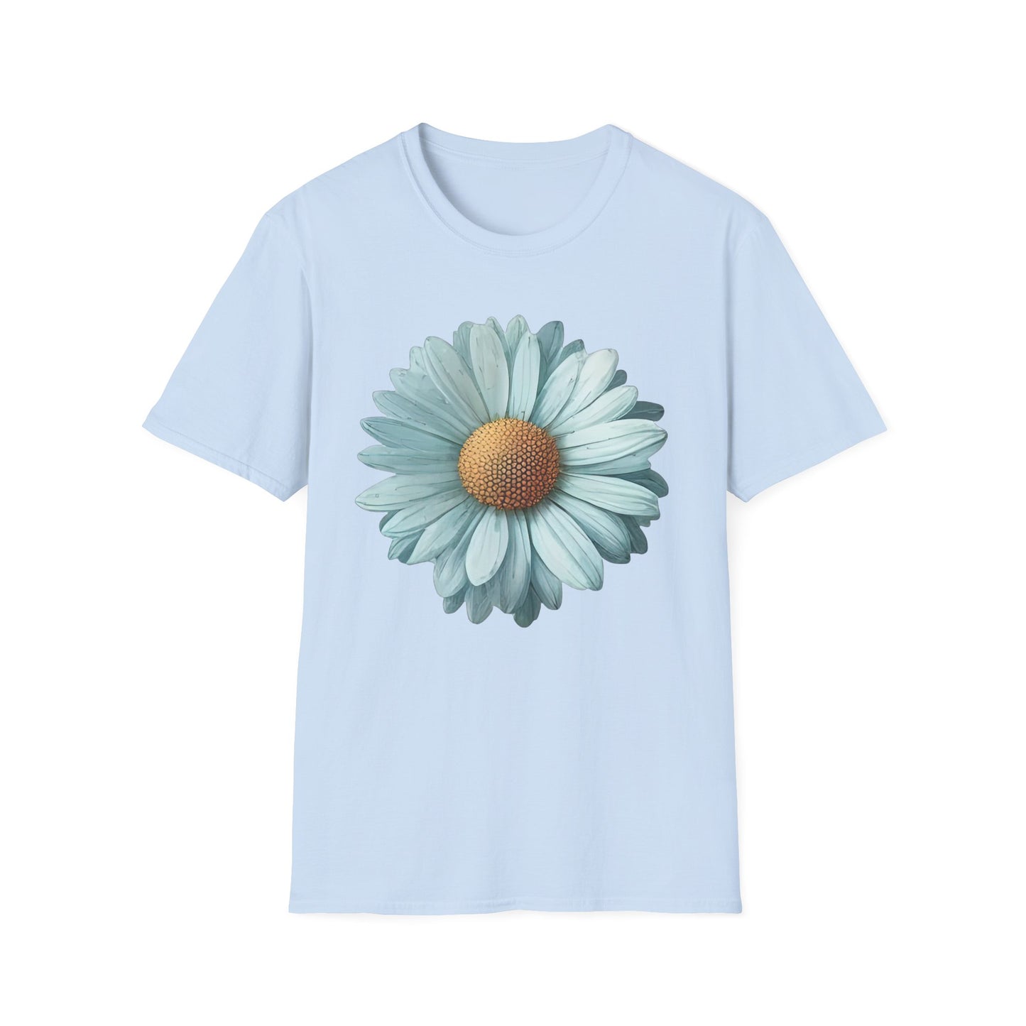 Daisy Bloom T‑Shirt — Vintage Aqua Floral Graphic Tee